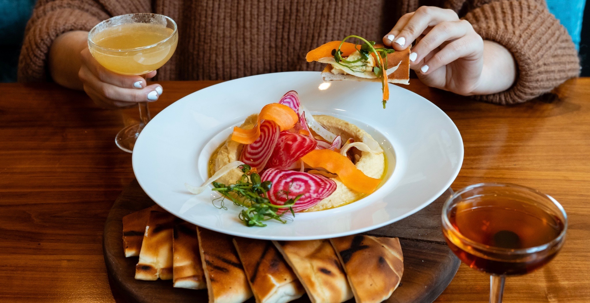 Luxe American Fare: Happy Hour Small Bites and Drinks for 2 with Mission + Market