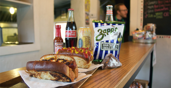 Hand-Crafted Hot Dogs for Two at Doggy Dogg 