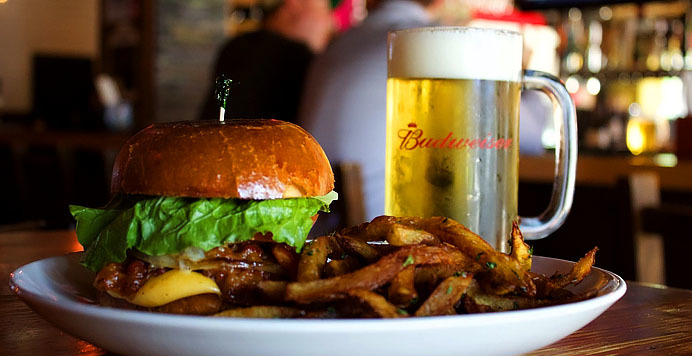 Burgers and Beer Dinner for 2 at Bada Bings!